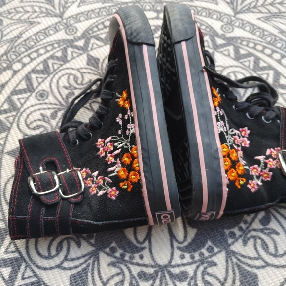 KENZO kids floral embroidered hi top sneakers 32 - Picture 3 of 12
